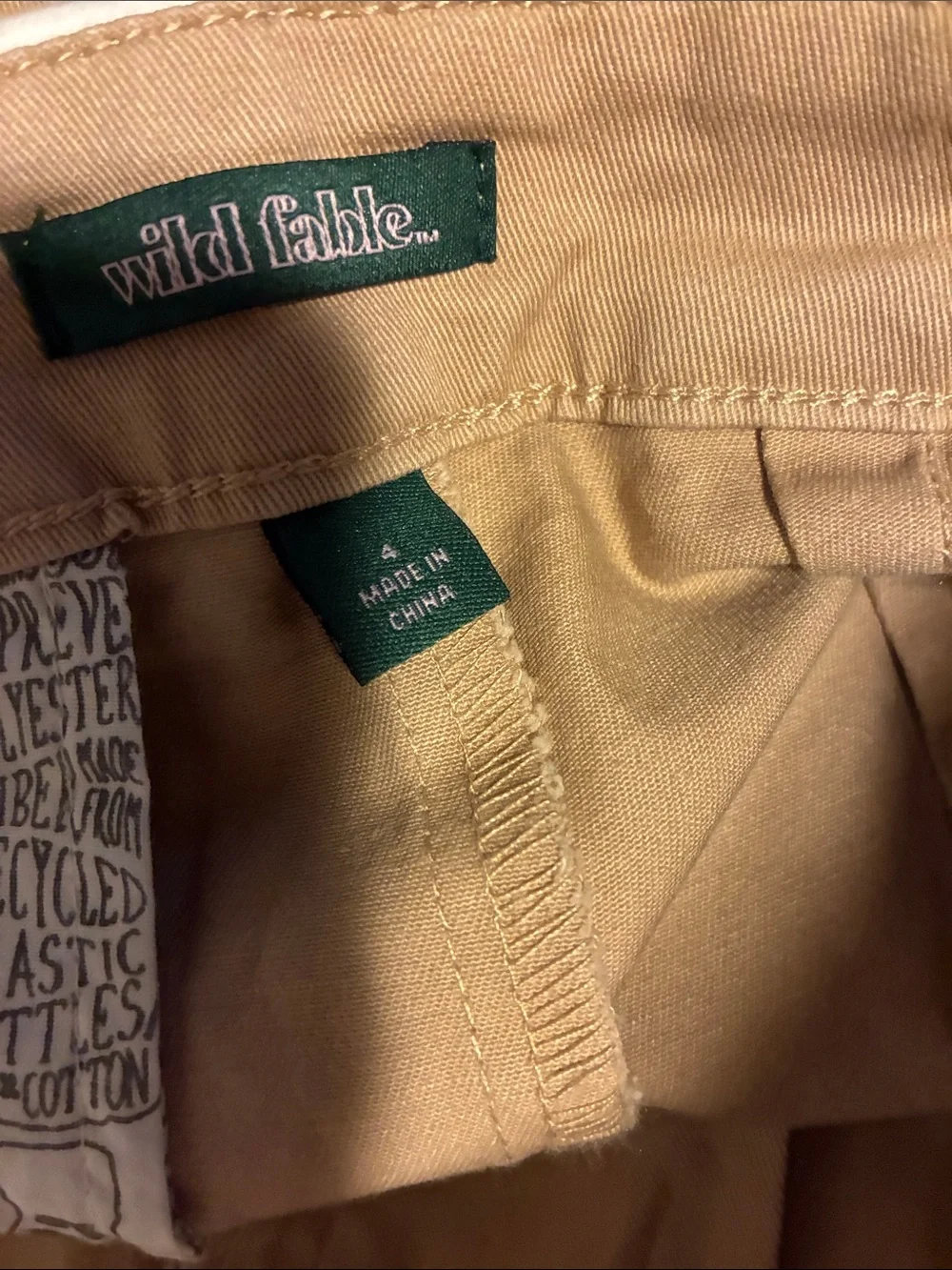 wild fable Tan Skort with White Inner Care Tag